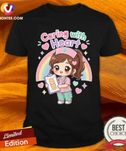 Kawaii Caring Nurse Graphic Tee for School Nurses