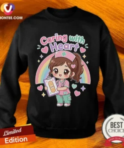 Kawaii Caring Nurse Graphic Tee for School Nurses Sweatshirt
