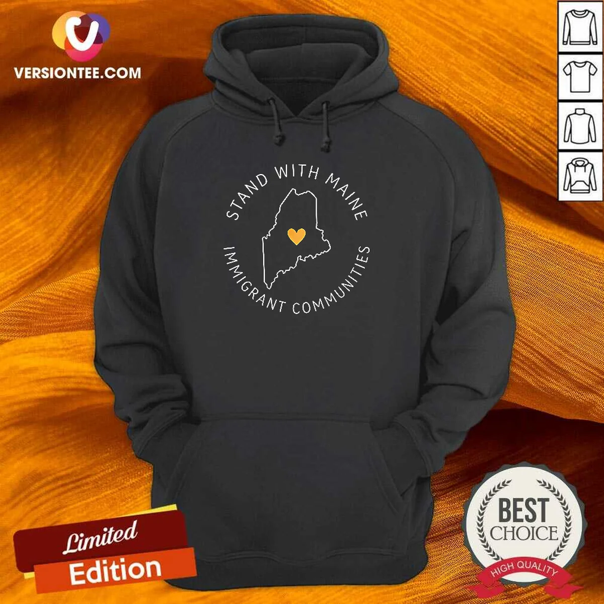 Nice Stand With Maine Immigrant Communities Hoodie Nice Stand With Maine Immigrant Communities Hoodie