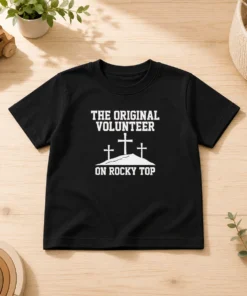 Nice Th Original Volunteer On Rocky Top Kids T Shirt featuring vibrant orange print on a soft cotton kid t shirt