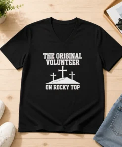 Nice Th Original Volunteer On Rocky Top V-Neck Shirt