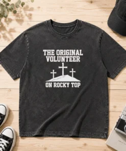 Nice Th Original Volunteer On Rocky Top Washed T-Shirt