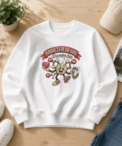 Official Dopamine Addicted To You Retro Distressed For Couples Sweater