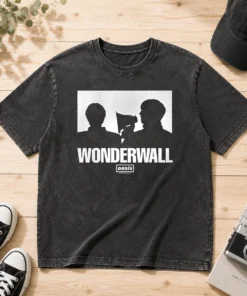 Official Wonderwall Oasis Silhouette Washed T-Shirt