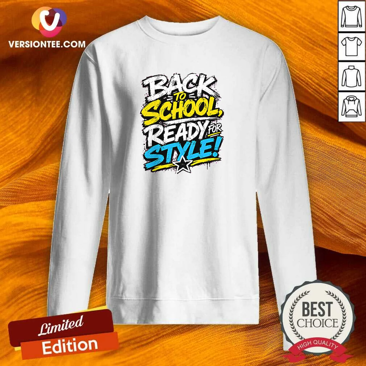 Original Back To School Ready For Style Streetwear Sweatshirt