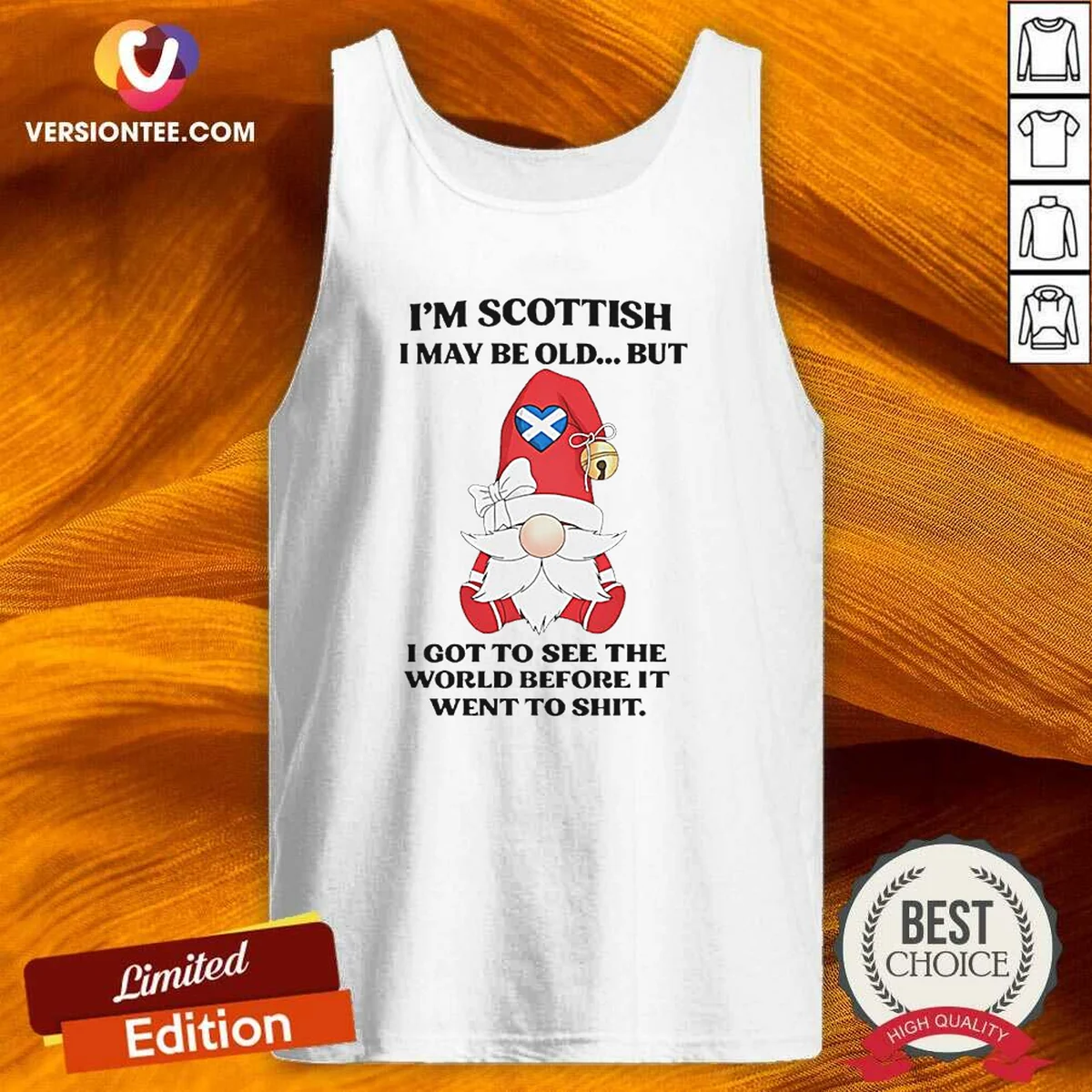 Original Scottish Gnome I Am Scottish Tank Top Original Scottish Gnome I Am Scottish Tank Top