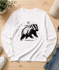 Premium Gary Riding Badger Ivory Heavyweight long sleeve shirt in ivory color, heavyweight fabric for durable comfort