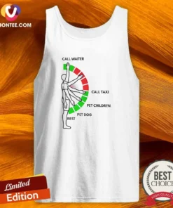 Premium Man Arm Positions Call Waiter Call Taxi Pet Children Pet Dog Rest Tank Top