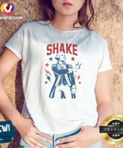 Premium Shake Ben Franklin Fourth Of July America 2026 V-Neck Shirt