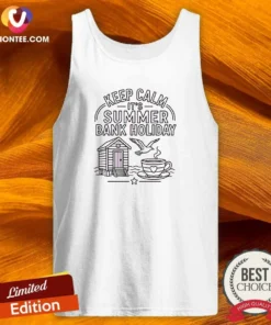 Premium Summer Bank Holiday Line Art UK Family Gatherings Tank Top