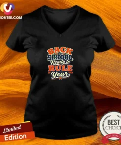 Pretty Back To School Vintage Spirit Motivational V Neck Shirt in soft fabric with vintage typography design