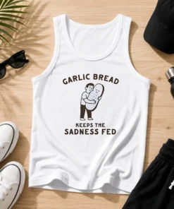 Pretty Garlic Bread Keeps The Sadness Fed Food Tank Top