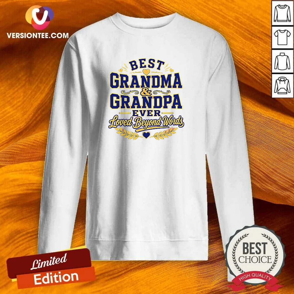 Pretty Grandparents Day Typography With Family Sweatshirt Pretty Grandparents Day Typography With Family Sweatshirt