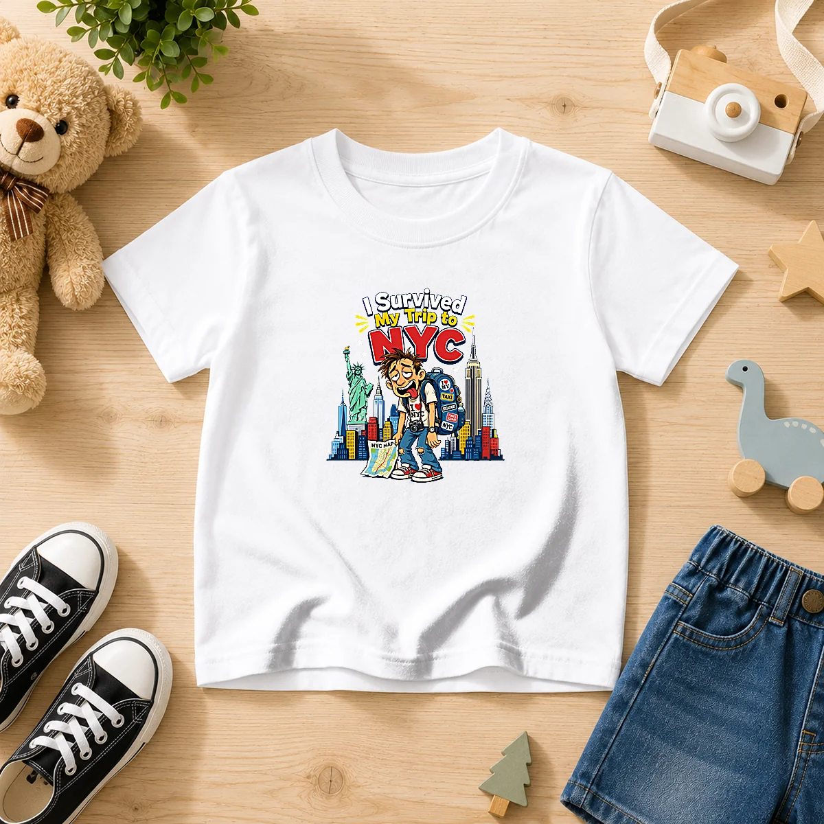 Top NYC Trip Survivor Vector Kids T-Shirt
