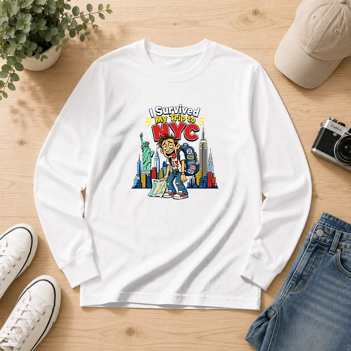 Top NYC Trip Survivor Vector Shirt - Image 2