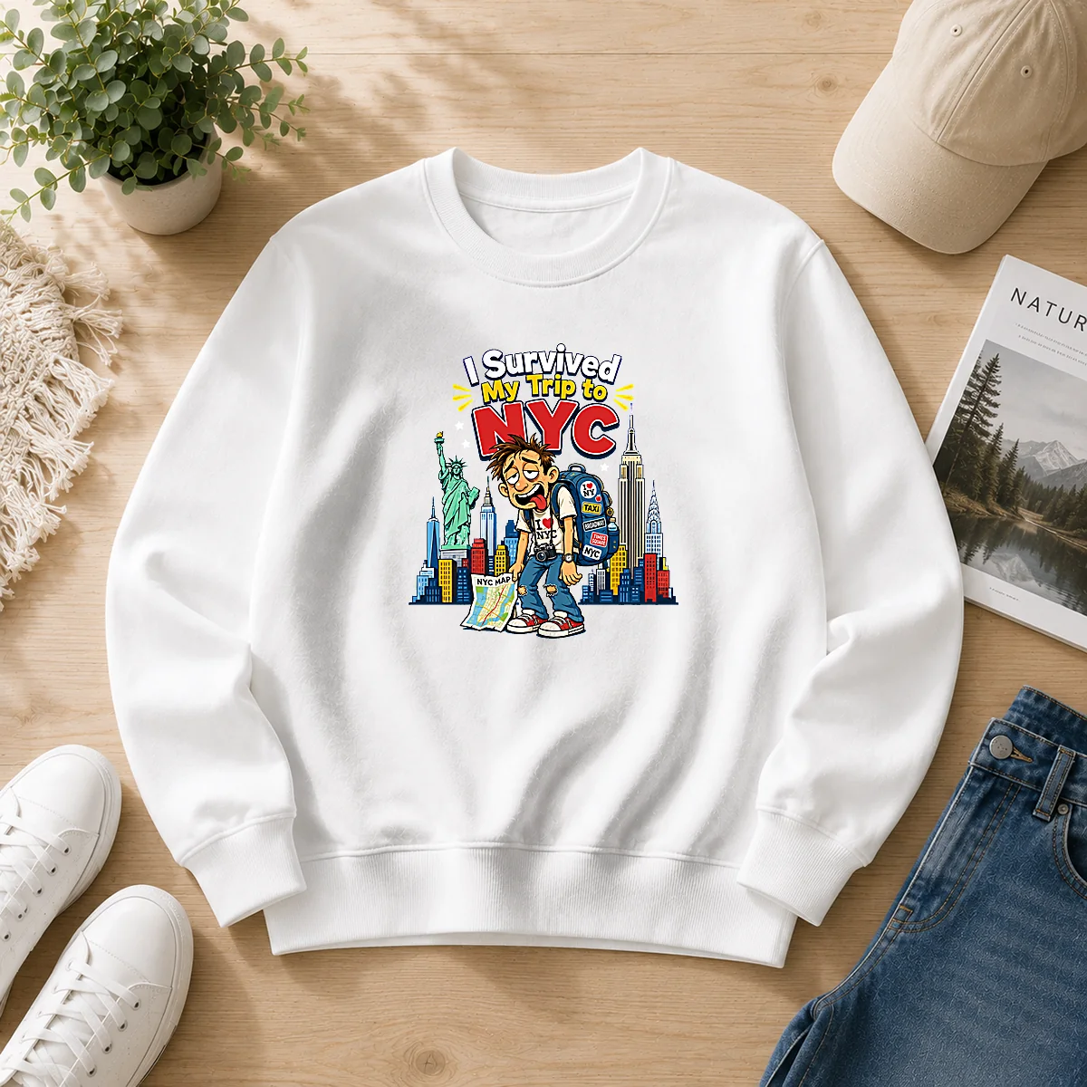 Top NYC Trip Survivor Vector Sweater