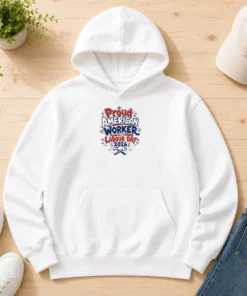 Awesome Labour Day Proud American Worker Doodle Hoodie