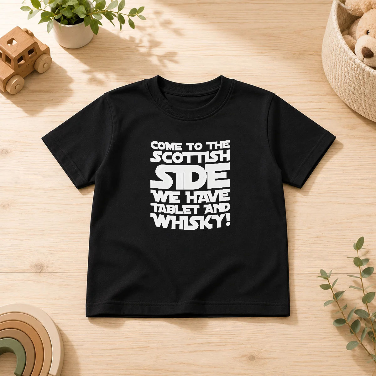 Awesome Scottish Gift Come To The Scottish Side We Have Tablet And Whisky Kids T-Shirt