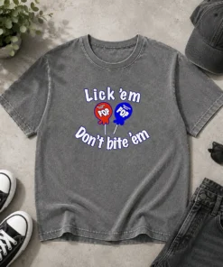 Good Tootsie Pop Candy Lick Em Don'T Bite 'Em Washed T-Shirt