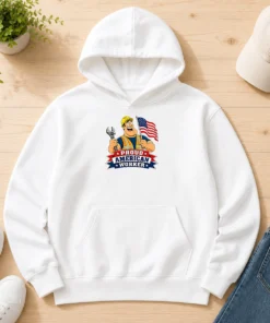 Hot Labour Day Patriotic Worker Cartoon Hoodie