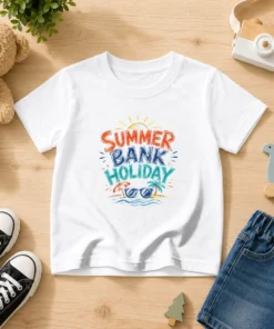 Hot Sketch Summer Bank Holiday Beach Sunglasses Palm Kids T-Shirt