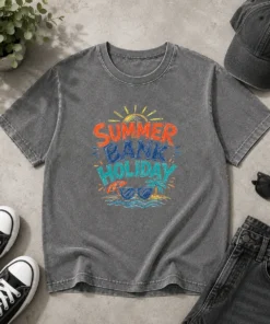 Hot Sketch Summer Bank Holiday Beach Sunglasses Palm Washed T-Shirt