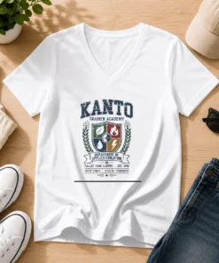 Nice Kanto Trainer Academy Department Of Applied Evolution Pallet Town Campus V-Neck Shirt