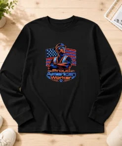 Nice Labour Day Proud American Worker Neon Long Sleeve Shirt
