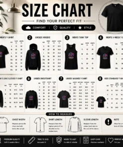 Size chart for Nice Labour Day Proud American Worker Neon with measurements in inches and cm to help choose the right fit