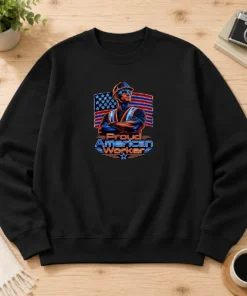Nice Labour Day Proud American Worker Neon Sweater