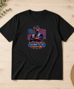Nice Labour Day Proud American Worker Neon