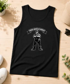 Nice Labour Day Proud American Worker Silhouette Tank Top