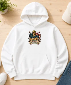 Nice Labour Day Proud American Worker Tattoo Hoodie