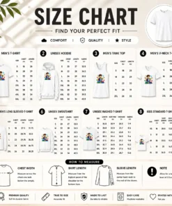 Size chart for Nice Ready To Shine Back To School Spirit with measurements in inches and cm to help choose the right fit