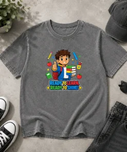 Nice Ready To Shine Back To School Spirit Washed T-Shirt