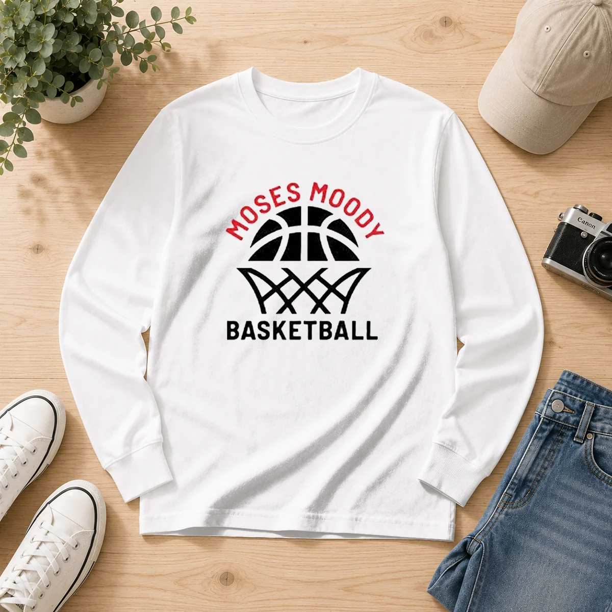 Official Moses Moody Basketball Golden State Warriors Long Sleeve Shirt
