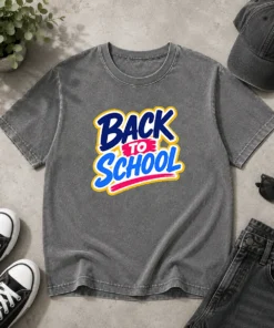 Official Vibrant Back To School Apple Pencil Sunburst Washed T-Shirt