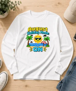 Premium August Holiday Pixel Vacation Mode (2) Long Sleeve Shirt