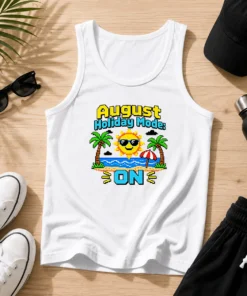 Premium August Holiday Pixel Vacation Mode (2) Tank Top