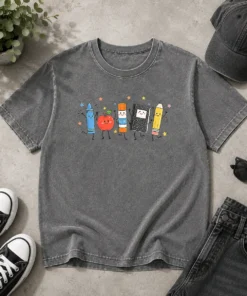 Premium Teacher Students Life Back To School Washed T-Shirt