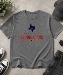 Premium Texas Young Republicans Est 1957 State Of Texas Political Organization Logo Washed T-Shirt