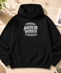 Pretty Labour Day Proud American Worker Sketch Hoodie
