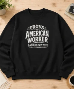 Pretty Labour Day Proud American Worker Sketch Sweater