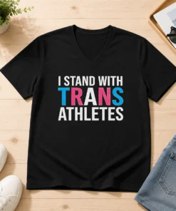 Pretty Sophie Cunningham I Stand With Trans Athletes V-Neck Shirt