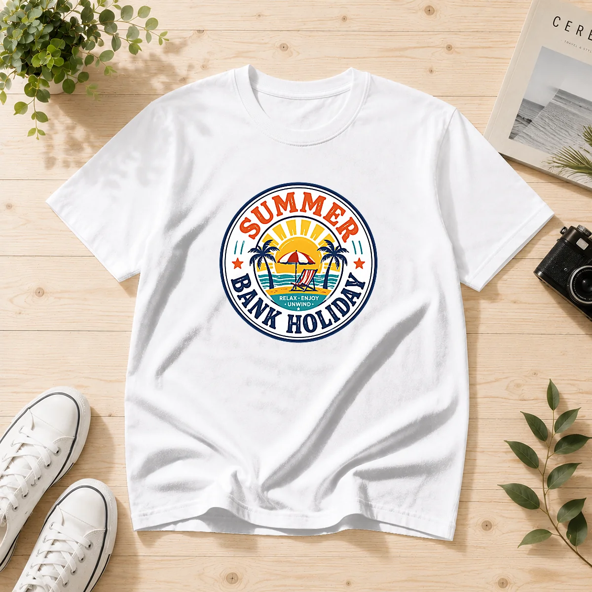 Pretty Vintage Badge Summer Bank Holiday Shirt Pretty Vintage Badge Summer Bank Holiday Shirt