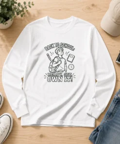Top Back To School Confidence Line Art Long Sleeve Shirt