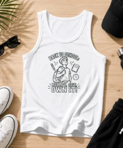 Top Back To School Confidence Line Art Tank Top