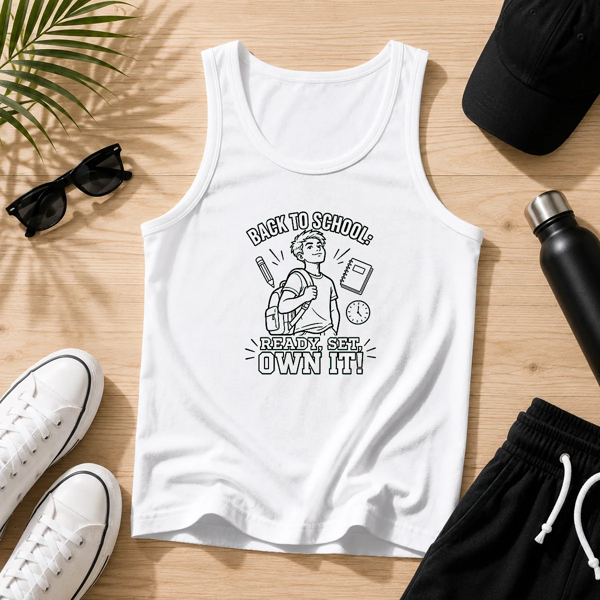 Top Back To School Confidence Line Art Tank Top
